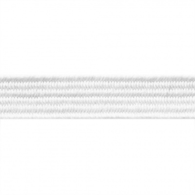 Резиновые нити с текстильным покрытием, шир. 6 мм (182 м/уп), цв.-белый - купить в Абакане. Цена: 705.59 руб.