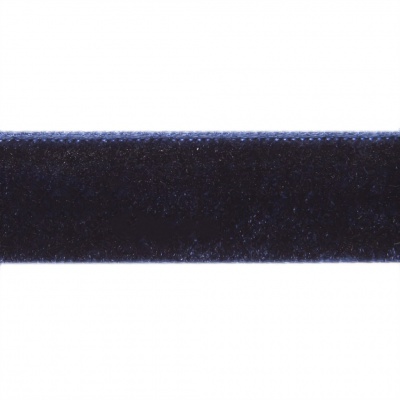 Лента бархатная нейлон, шир.12 мм, (упак. 45,7м), цв.180-т.синий - купить в Абакане. Цена: 411.60 руб.