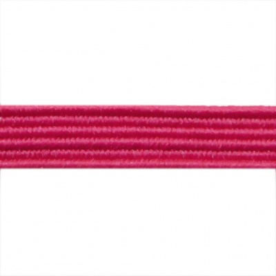 Резиновые нити с текстильным покрытием, шир. 6 мм ( упак.30 м/уп), цв.- 84-фуксия - купить в Абакане. Цена: 155.22 руб.