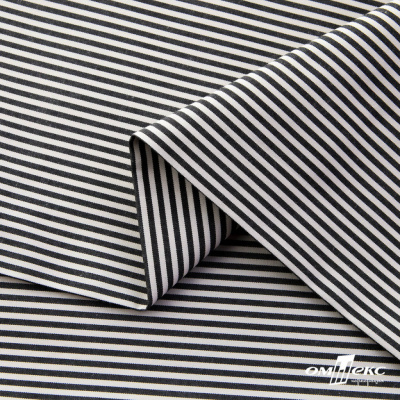 Ткань сорочечная Полоска Кенди, 115 г/м2, 58% пэ,42% хл, шир.150 см, цв.6-черный, (арт.110) - купить в Абакане. Цена 306.69 руб.