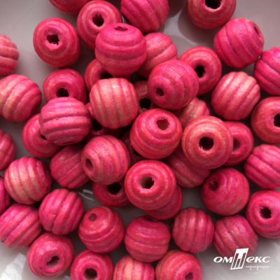 0309-Бусины деревянные "ОмТекс", 16 мм, упак.50+/-3шт, цв.023-розовый - купить в Абакане. Цена: 62.22 руб.
