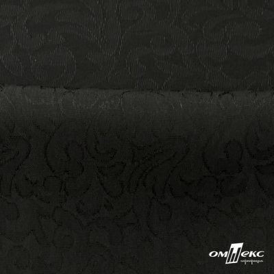 Ткань жаккард королевский, 100% полиэстр 180 г/м 2, шир.150 см, цв-черный - купить в Абакане. Цена 296.39 руб.