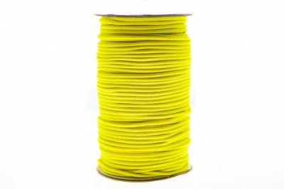 0370-1301-Шнур эластичный 3 мм, (уп.100+/-1м), цв.110 - желтый - купить в Абакане. Цена: 459.62 руб.