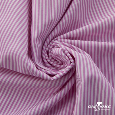 Ткань сорочечная Полоска Кенди, 115 г/м2, 58% пэ,42% хл, шир.150 см, цв.1-розовый, (арт.110) - купить в Абакане. Цена 306.69 руб.