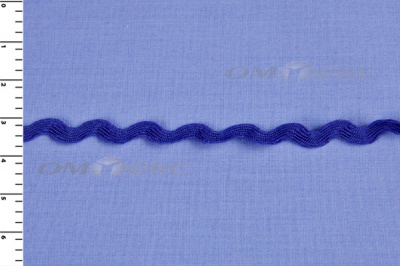 Тесьма плетеная "Вьюнчик"/синий - купить в Абакане. Цена: 40.72 руб.