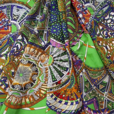 Плательная ткань "Фламенко" 25.1, 80 гр/м2, шир.150 см, принт этнический - купить в Абакане. Цена 243.96 руб.