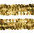 Тесьма с пайетками D16, шир. 30 мм/уп. 25+/-1 м, цвет золото - купить в Абакане. Цена: 1 087.39 руб.