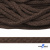 Шнур плетеный d-6 мм, 70% хлопок 30% полиэстер, уп.90+/-1 м, цв.1073-т.коричневый - купить в Абакане. Цена: 594 руб.
