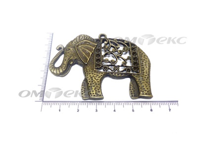 Декоративный элемент для творчества из металла "Слон"  - купить в Абакане. Цена: 26.66 руб.