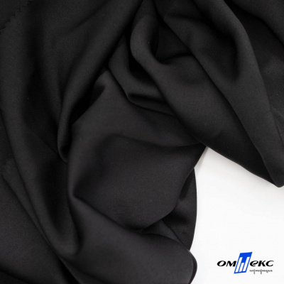 Ткань плательная Габриэль 100% полиэстер,140 (+/-10) гр/м2, шир. 150 см, цв. черный BLACK - купить в Абакане. Цена 248.37 руб.
