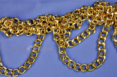 Цепь металл декоративная №11 (17*13) золото (10+/-1 м)  - купить в Абакане. Цена: 1 341.87 руб.