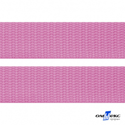 Розовый- цв.513-Текстильная лента-стропа 550 гр/м2 ,100% пэ шир.30 мм (боб.50+/-1 м) - купить в Абакане. Цена: 475.36 руб.