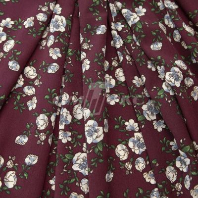 Плательная ткань "Фламенко" 3.3, 80 гр/м2, шир.150 см, принт растительный - купить в Абакане. Цена 317.46 руб.