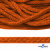 Шнур плетеный d-6 мм, 70% хлопок 30% полиэстер, уп.90+/-1 м, цв.1066-апельсин - купить в Абакане. Цена: 594 руб.