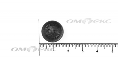 51820/15 мм (2 пр)  черные пуговицы - купить в Абакане. Цена: 0.87 руб.