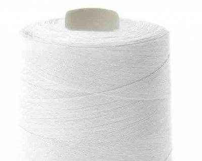 Швейные нитки (армированные) 28S/2, нам. 2 500 м, цвет белый - купить в Абакане. Цена: 148.95 руб.
