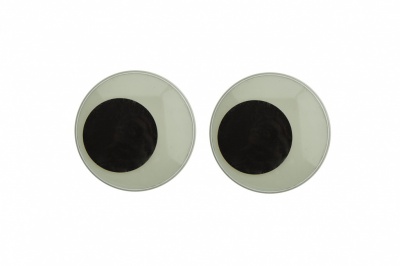 Глазки для игрушек, круглые, с бегающими зрачками, 40 мм/упак.20+/-2 шт, цв. -черно-белые - купить в Абакане. Цена: 158.73 руб.