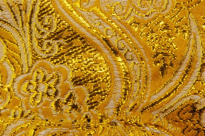 Ткань костюмная жаккард №12, 140 гр/м2, шир.150см, цвет жёлтый - купить в Абакане. Цена 383.29 руб.