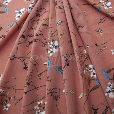 Плательная ткань "Фламенко" 2.1, 80 гр/м2, шир.150 см, принт растительный - купить в Абакане. Цена 311.05 руб.