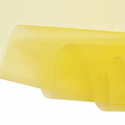 Фатин жесткий 16-68, 22 гр/м2, шир.180см, цвет жёлтый - купить в Абакане. Цена 89.29 руб.