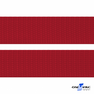 Красный- цв.171 -Текстильная лента-стропа 550 гр/м2 ,100% пэ шир.20 мм (боб.50+/-1 м) - купить в Абакане. Цена: 318.85 руб.