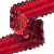 Тесьма с пайетками 3, шир. 30 мм/уп. 25+/-1 м, цвет красный - купить в Абакане. Цена: 1 087.39 руб.