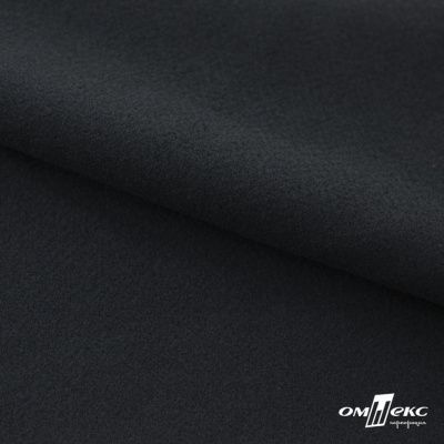 Трикотажное полотно "Капри" 100% полиэстр, 152см, 320 г/м2, чёрный, м - купить в Абакане. Цена 374 руб.