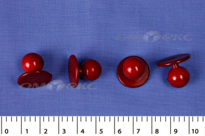 Пуговица поварская "Пукля", 10 мм, цвет красный - купить в Абакане. Цена: 2.28 руб.