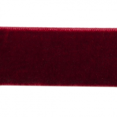Лента бархатная нейлон, шир.25 мм, (упак. 45,7м), цв.240-бордо - купить в Абакане. Цена: 800.84 руб.