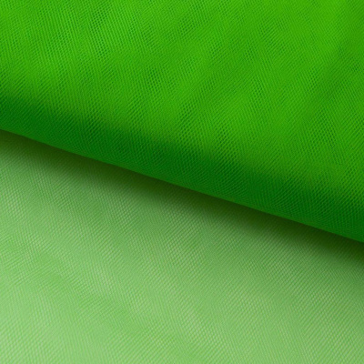 Фатин матовый 16-146, 12 гр/м2, шир.300см, цвет зелёный - купить в Абакане. Цена 112.70 руб.