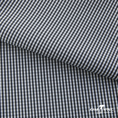 Ткань сорочечная Клетка Виши, 115 г/м2, 58% пэ,42% хл, шир.150 см, цв.6-черный, (арт.111) - купить в Абакане. Цена 306.69 руб.