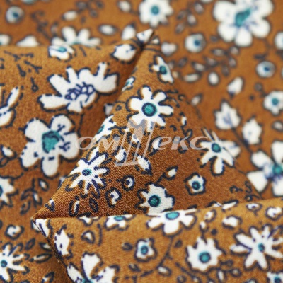 Плательная ткань "Фламенко" 11.1, 80 гр/м2, шир.150 см, принт растительный - купить в Абакане. Цена 239.03 руб.
