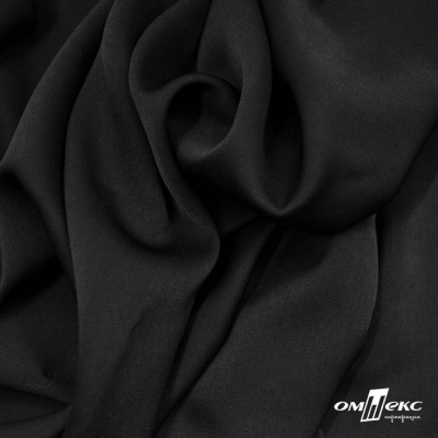 Ткань плательная Габриэль 100% полиэстер,140 (+/-10) гр/м2, шир. 150 см, цв. черный BLACK - купить в Абакане. Цена 248.37 руб.