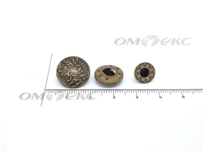Кнопки металл 15 мм альфа антик с рис.№3  - купить в Абакане. Цена: 2.90 руб.