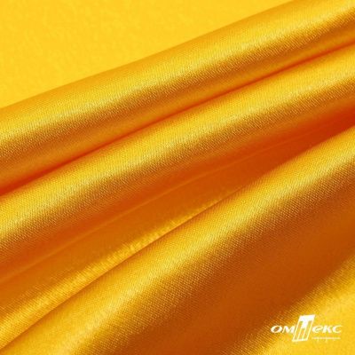 Поли креп-сатин 13-0859, 125 (+/-5) гр/м2, шир.150см, цвет жёлтый - купить в Абакане. Цена 155.57 руб.