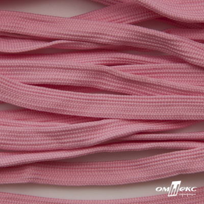Шнур плетеный (плоский) d-12 мм, (уп.90+/-1м), 100% полиэстер, цв.256 - розовый - купить в Абакане. Цена: 8.62 руб.