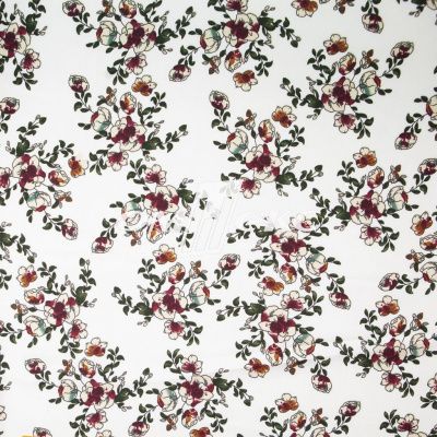 Плательная ткань "Фламенко" 23.1, 80 гр/м2, шир.150 см, принт растительный - купить в Абакане. Цена 264.56 руб.