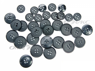 51926/15 мм (4 пр) черные пуговицы (брючные) - купить в Абакане. Цена: 1.50 руб.