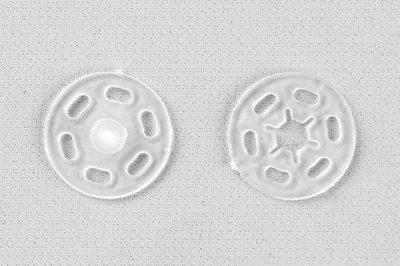 Кнопки пришивные пластиковые 15 мм, блистер 24шт, цв.-прозрачные - купить в Абакане. Цена: 68.79 руб.