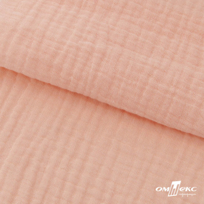 Ткань Муслин, 100% хлопок, 125 гр/м2, шир. 140 см #201 цв.(18)-розовый персик - купить в Абакане. Цена 464.97 руб.