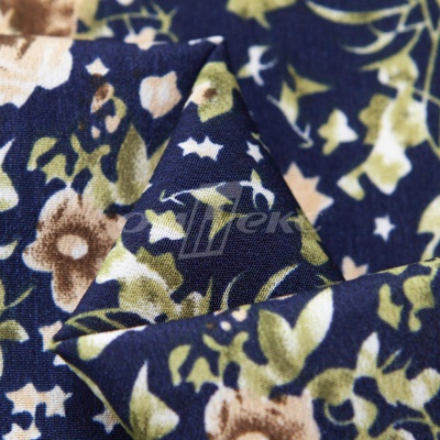 Плательная ткань "Фламенко" 1.1, 80 гр/м2, шир.150 см, принт растительный - купить в Абакане. Цена 243.96 руб.