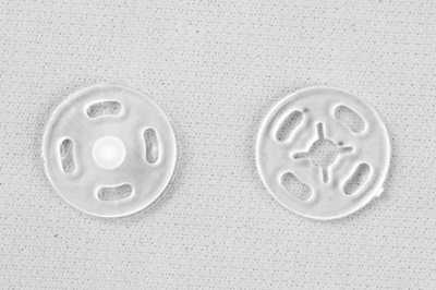 Кнопки пришивные пластиковые 13 мм, блистер 24шт, цв.-прозрачные - купить в Абакане. Цена: 62.27 руб.