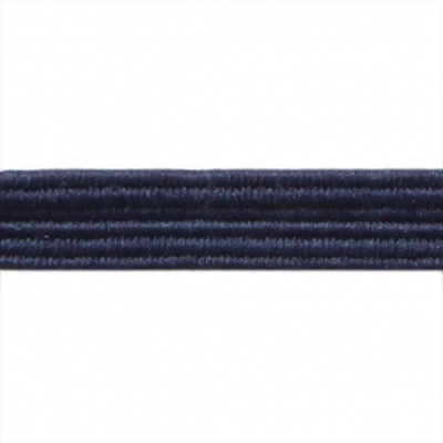 Резиновые нити с текстильным покрытием, шир. 6 мм ( упак.30 м/уп), цв.- 117-т.синий - купить в Абакане. Цена: 152.05 руб.