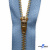 Молнии джинсовые металл т-5, 18 см латунь (YG), цв.-деним (231) - купить в Абакане. Цена: 22.80 руб.