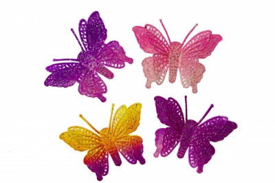 Бабочка декоративная пластиковая #12 - купить в Абакане. Цена: 7.09 руб.