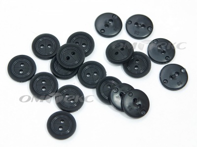 51820/18 мм (2 пр) черные пуговицы - купить в Абакане. Цена: 0.82 руб.