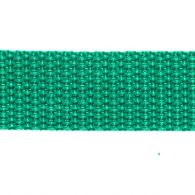 Стропа текстильная, шир. 25 мм (в нам. 50+/-1 ярд), цвет яр.зелёный - купить в Абакане. Цена: 397.52 руб.