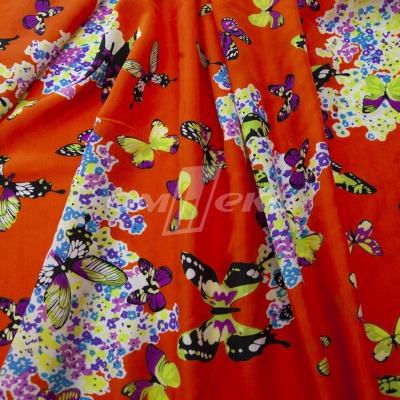 Плательная ткань "Софи" 7.1, 75 гр/м2, шир.150 см, принт бабочки - купить в Абакане. Цена 243.96 руб.