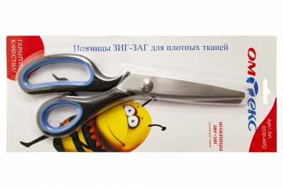 Ножницы арт.0330-6052 "ЗИГ-ЗАГ" 5 мм, для плотных тканей , 9"/ 229 мм - купить в Абакане. Цена: 740.56 руб.