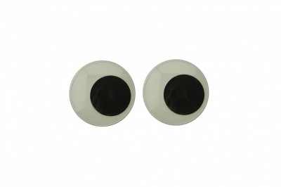 Глазки для игрушек, круглые, с бегающими зрачками, 15 мм/упак.50+/-2 шт, цв. -черно-белые - купить в Абакане. Цена: 46.92 руб.